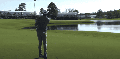 man playing golf at Memorial Park Golf Course